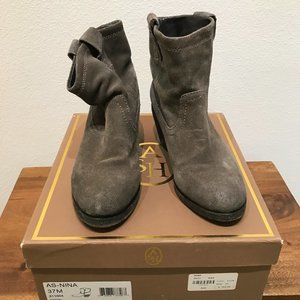 Ash Grey Suede Nina Ankle Boots 37M (EU)